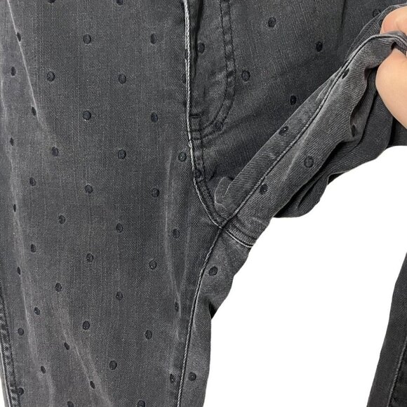Ulla Johnson Prince Polka Dot Skinny Jeans Charcoal Gray Women’s Size 2 Cropped - Picture 11 of 15